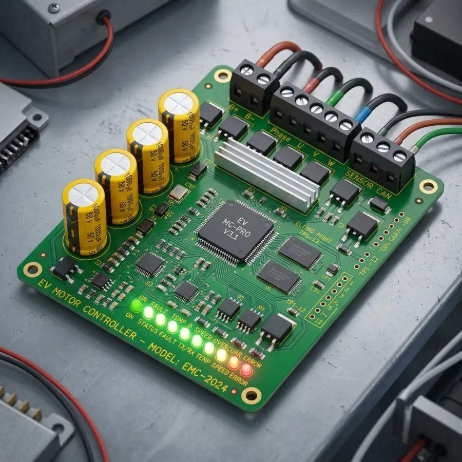 PMSM Field-Oriented Control motor controller for electric vehicles